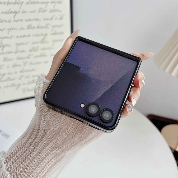 For Galaxy Z Flip7 5G Vegan Leather Axis Shockproof Phone Case