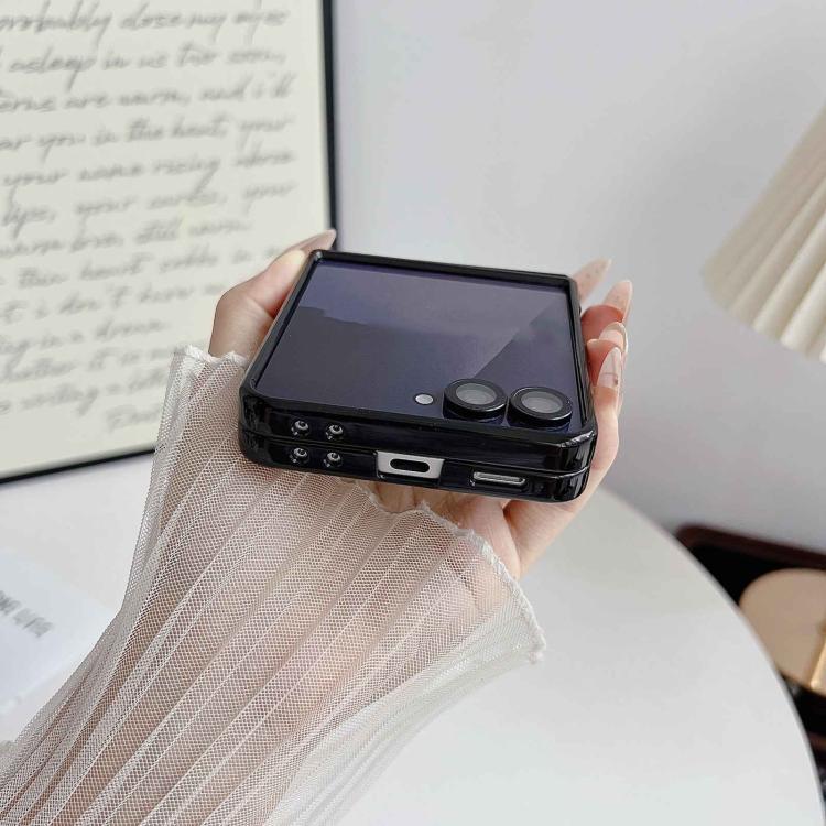 For Galaxy Z Flip7 5G Vegan Leather Axis Shockproof Phone Case