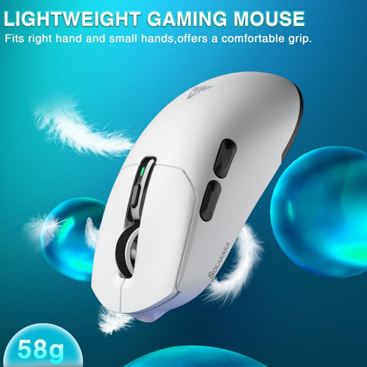 SOLAKAKA SM820 Tri-Mode 22000DPI 1000Hz Wireless Gaming Mouse with RGB Charging Dock