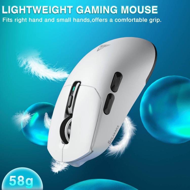 SOLAKAKA SM820 Tri-Mode 22000DPI 1000Hz Wireless Gaming Mouse with RGB Charging Dock