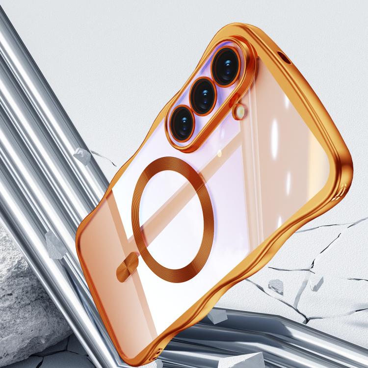 For Galaxy S26 5G Big Wave Electroplating MagSafe Magnetic Phone Case