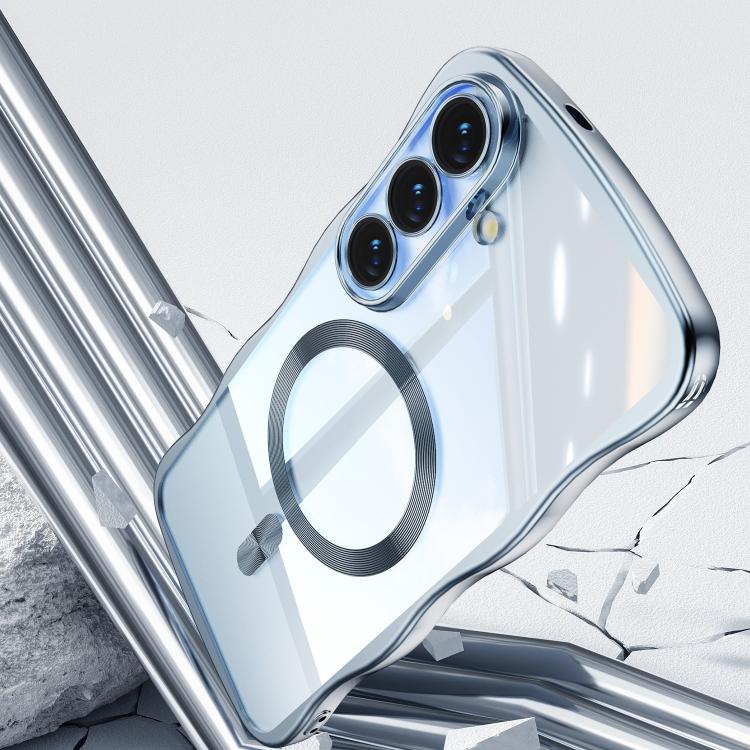 For Galaxy S26 5G Big Wave Electroplating MagSafe Magnetic Phone Case