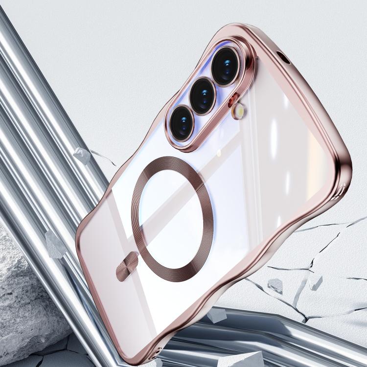 For Galaxy S26 5G Big Wave Electroplating MagSafe Magnetic Phone Case