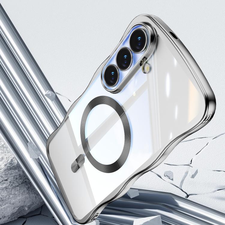 For Galaxy S26 5G Big Wave Electroplating MagSafe Magnetic Phone Case