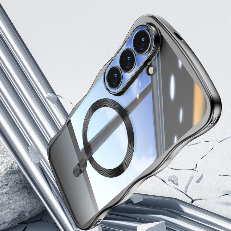 For Galaxy S26 5G Big Wave Electroplating MagSafe Magnetic Phone Case