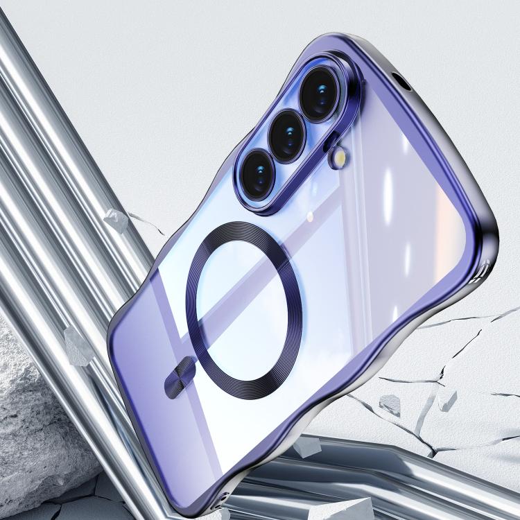 For Galaxy S26 5G Big Wave Electroplating MagSafe Magnetic Phone Case
