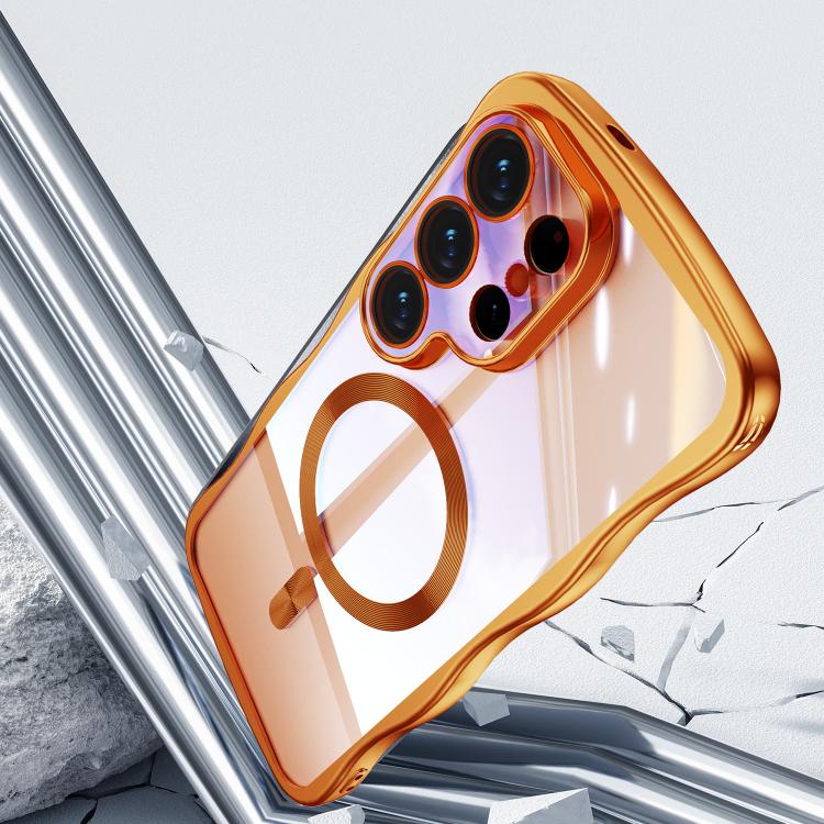 For Galaxy S26 Ultra 5G Big Wave Electroplating MagSafe Magnetic Phone Case