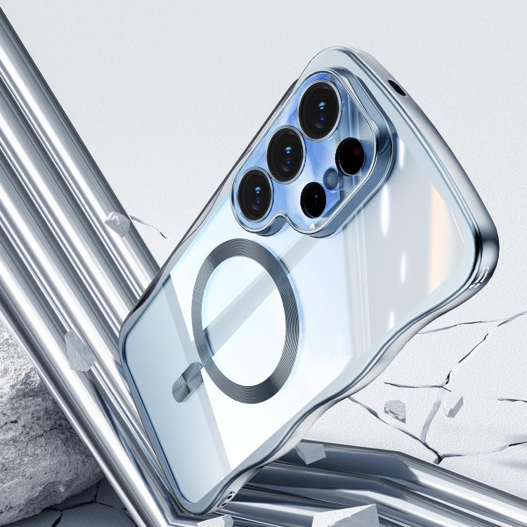For Galaxy S26 Ultra 5G Big Wave Electroplating MagSafe Magnetic Phone Case