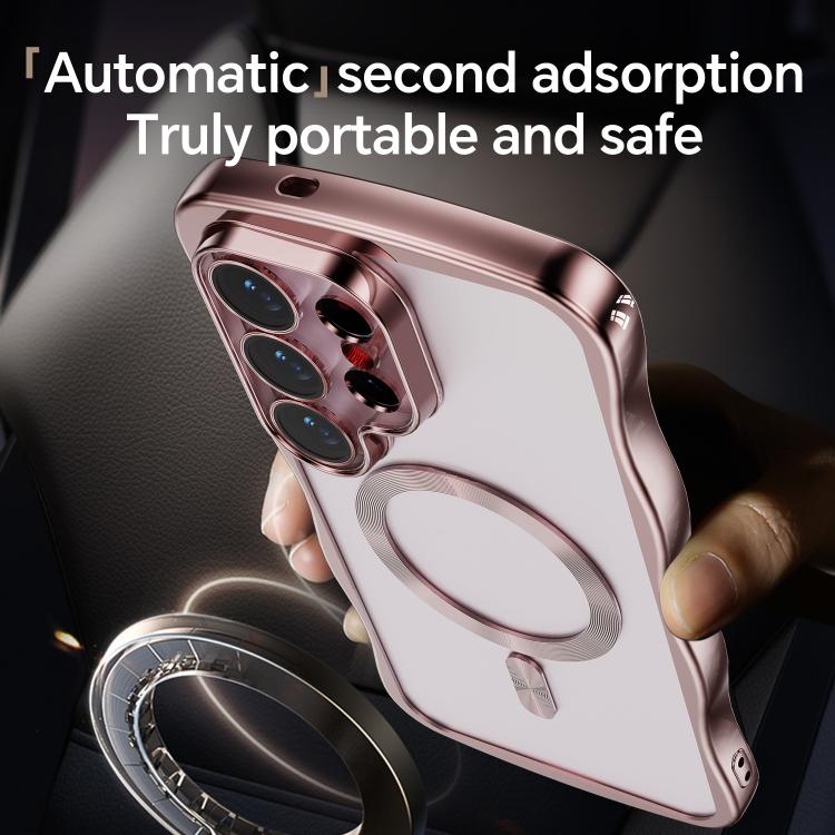 For Galaxy S26 Ultra 5G Big Wave Electroplating MagSafe Magnetic Phone Case