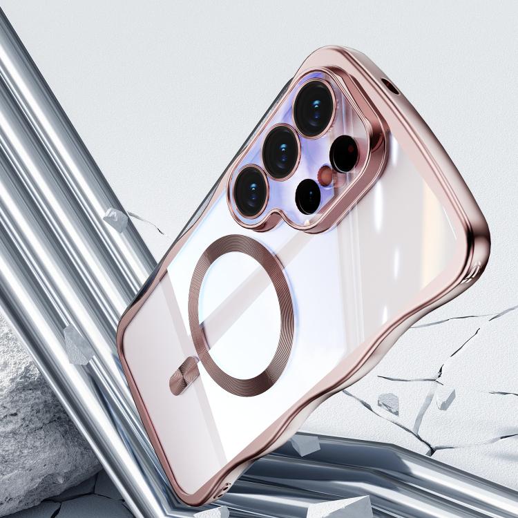 For Galaxy S26 Ultra 5G Big Wave Electroplating MagSafe Magnetic Phone Case
