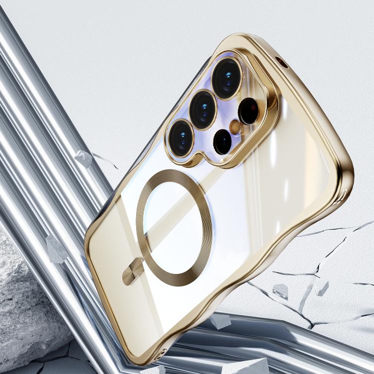 For Galaxy S26 Ultra 5G Big Wave Electroplating MagSafe Magnetic Phone Case
