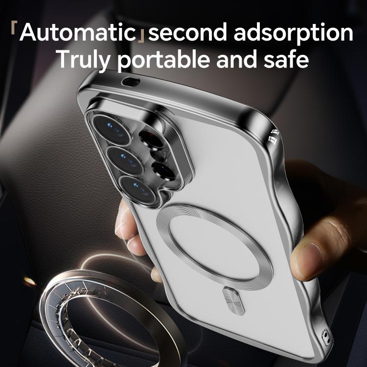 For Galaxy S26 Ultra 5G Big Wave Electroplating MagSafe Magnetic Phone Case