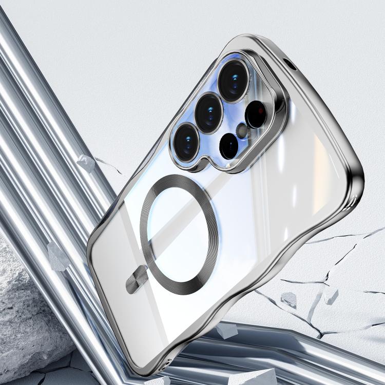 For Galaxy S26 Ultra 5G Big Wave Electroplating MagSafe Magnetic Phone Case