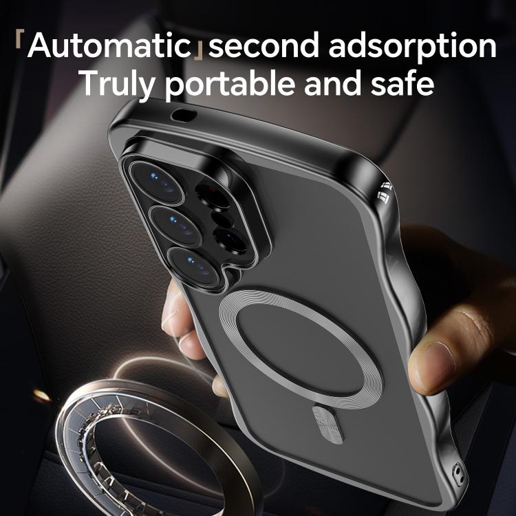 For Galaxy S26 Ultra 5G Big Wave Electroplating MagSafe Magnetic Phone Case