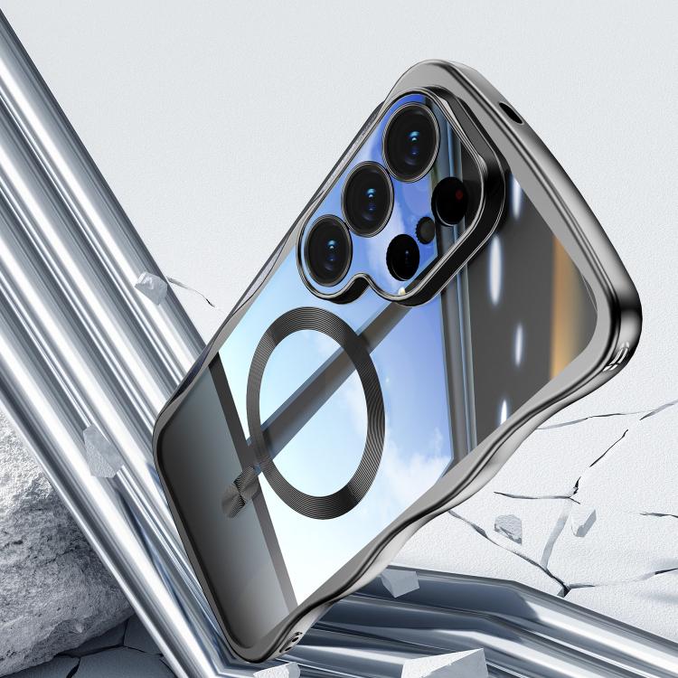 For Galaxy S26 Ultra 5G Big Wave Electroplating MagSafe Magnetic Phone Case