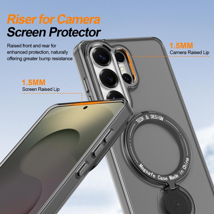 For Galaxy S26 Ultra 5G Rotation Holder MagSafe Phone Case