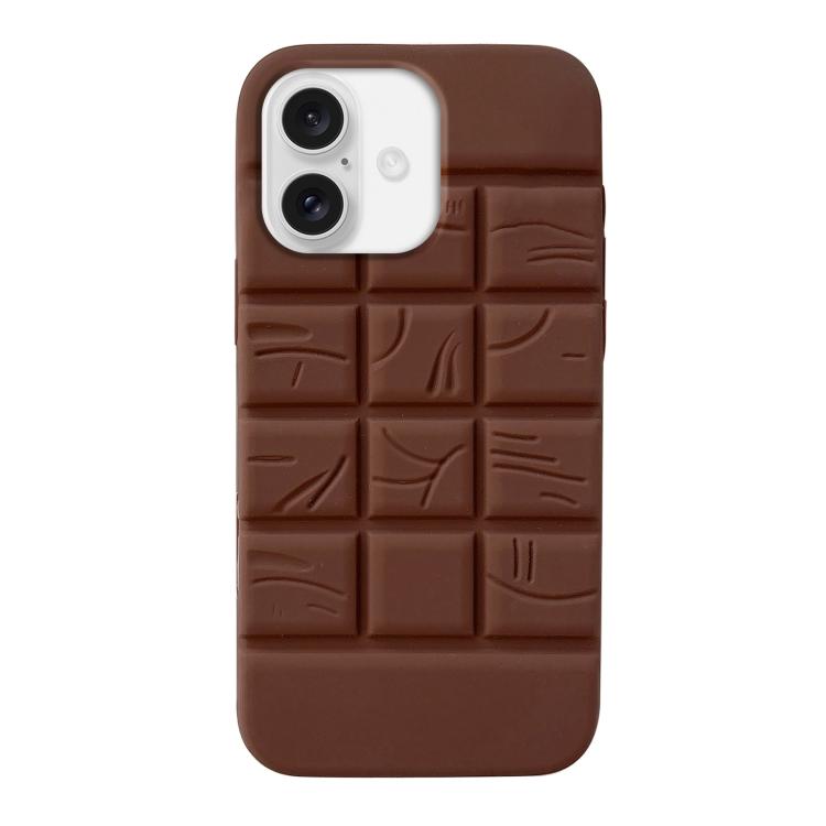 For iPhone 17 Melted Chocolate Silicone Phone Case - Brown
