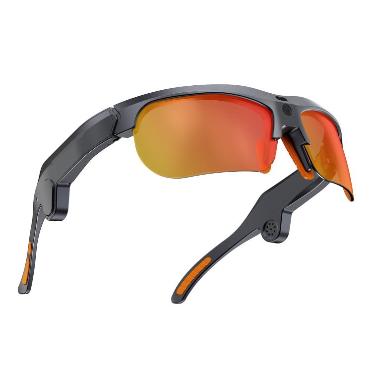 E08 13MP 1080P 30FPS  AI Cycling Smart Glasses with Voice / Calling - Black