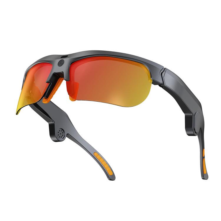 E08 13MP 1080P 30FPS  AI Cycling Smart Glasses with Voice / Calling - Black