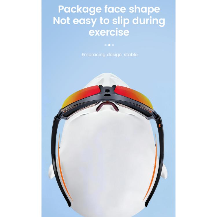 E08 13MP 1080P 30FPS  AI Cycling Smart Glasses with Voice / Calling - Black