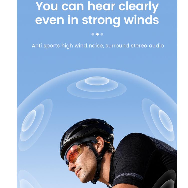E08 13MP 1080P 30FPS  AI Cycling Smart Glasses with Voice / Calling - Black