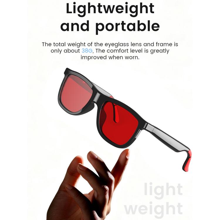E05C Dual-Mic Noise Cancellation Smart Glasses Support Music / Calling, Version:With AI