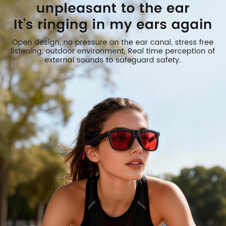 E05C Dual-Mic Noise Cancellation Smart Glasses Support Music / Calling, Version:With AI