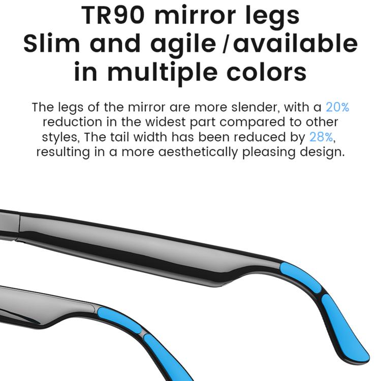 E05C Dual-Mic Noise Cancellation Smart Glasses Support Music / Calling, Version:With AI