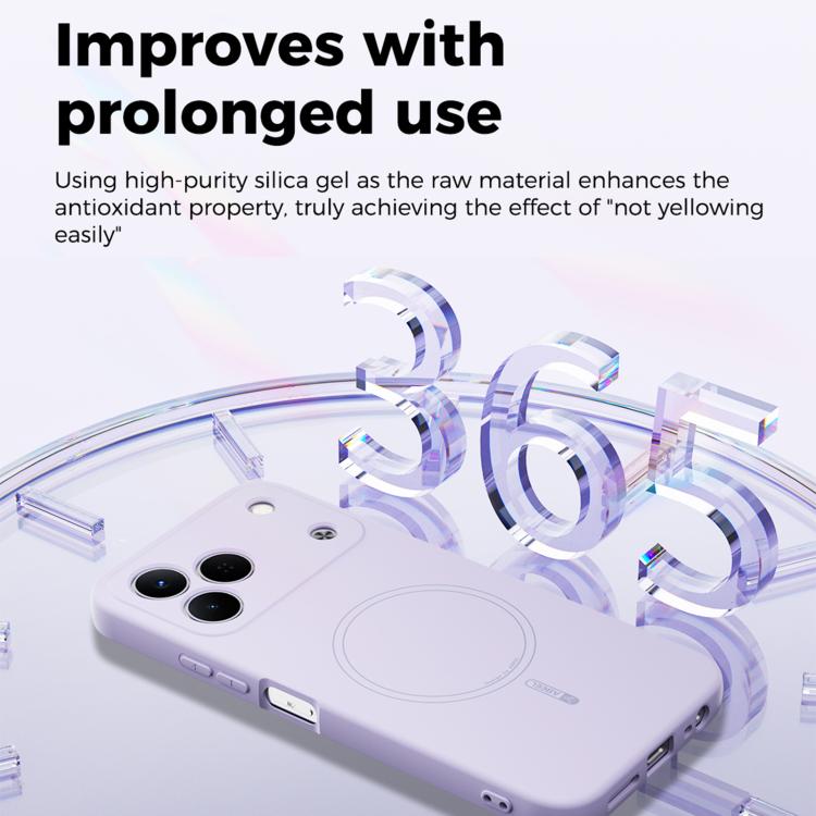 For Tecno Spark Slim ABEEL Skin-friendly Feel Magsafe Liquid Silicone Phone Case
