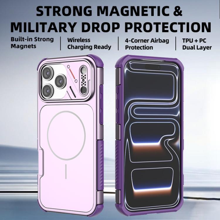 For iPhone 17 Pro Heat Dissipation Air Shockproof TPU + PC Magsafe Phone Case