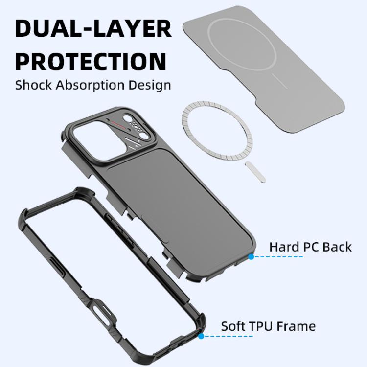 For iPhone 17 Pro Max Heat Dissipation Air Shockproof TPU + PC Magsafe Phone Case