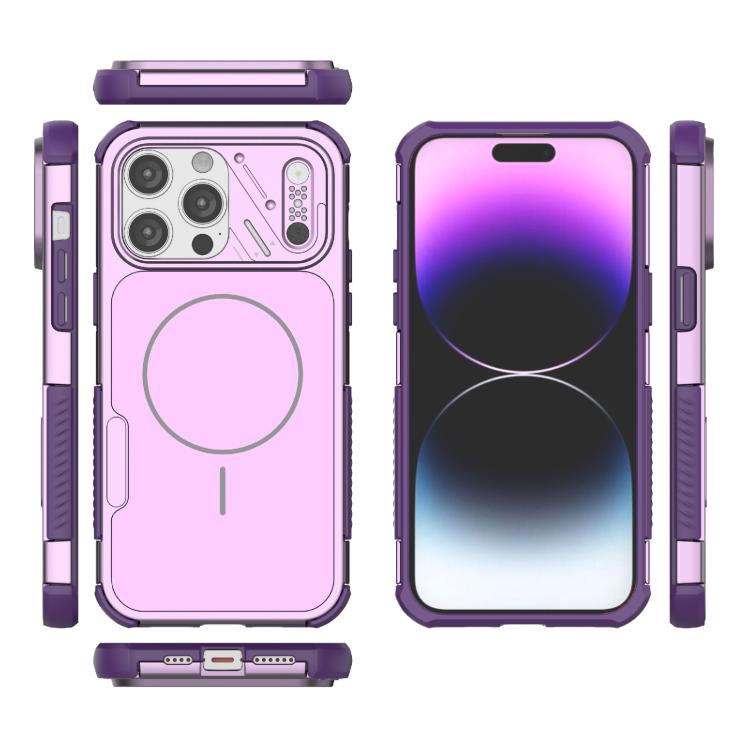 For iPhone 14 Pro Max Heat Dissipation Air Shockproof TPU + PC Magsafe Phone Case