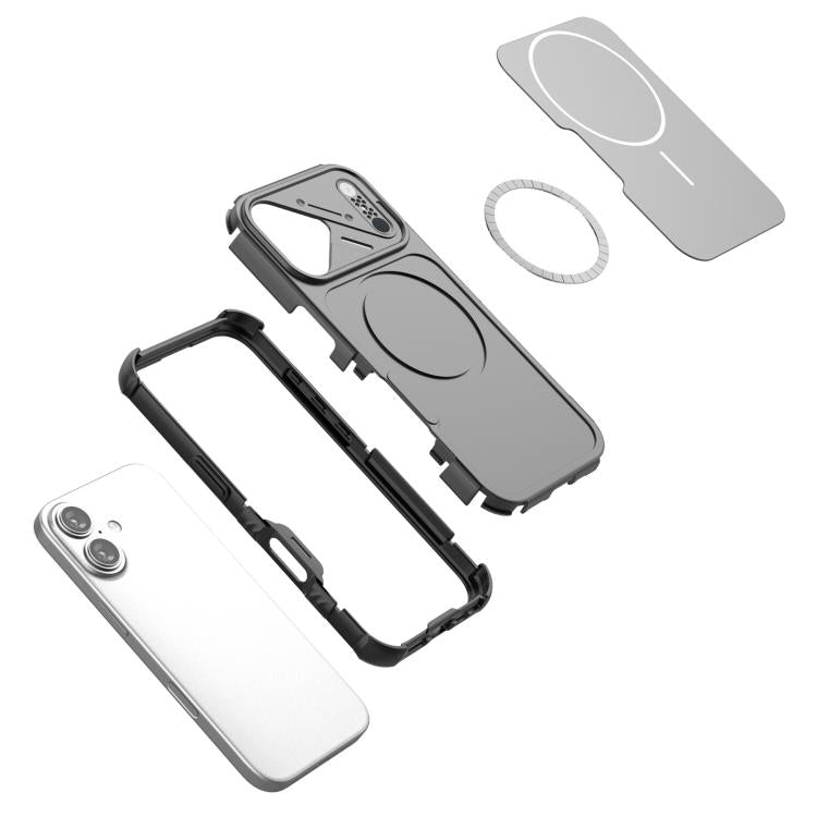 For iPhone 16 Heat Dissipation Air Shockproof TPU + PC Magsafe Phone Case