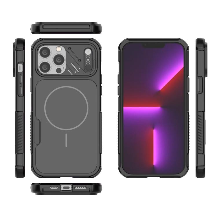 For iPhone 13 Pro Max Heat Dissipation Air Shockproof TPU + PC Magsafe Phone Case