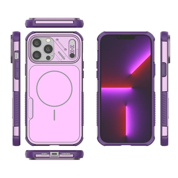 For iPhone 13 Pro Max Heat Dissipation Air Shockproof TPU + PC Magsafe Phone Case