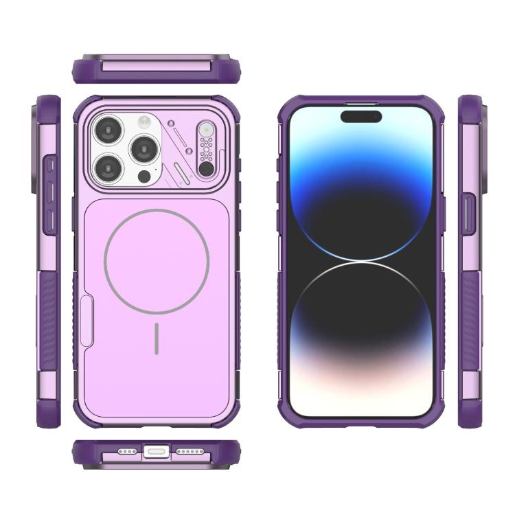 For iPhone 15 Pro Max Heat Dissipation Air Shockproof TPU + PC Magsafe Phone Case