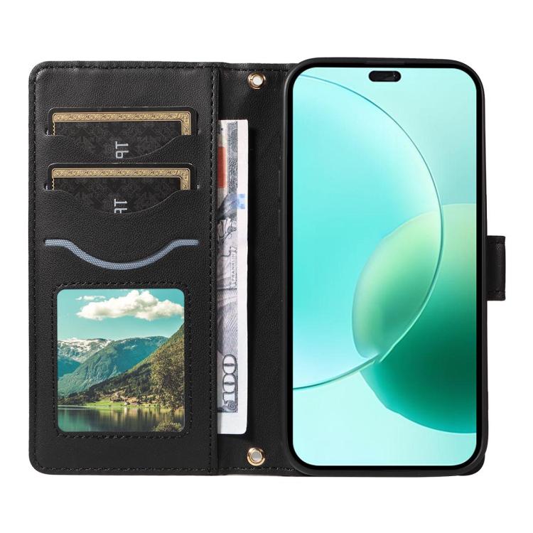For Galaxy A27 5G Three Card Slot Diamond Grid Leather Phone Case with Long / Short Straps