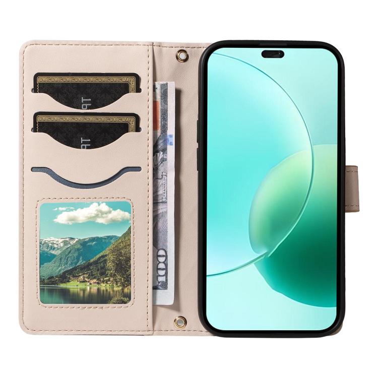 For Galaxy A27 5G Three Card Slot Diamond Grid Leather Phone Case with Long / Short Straps