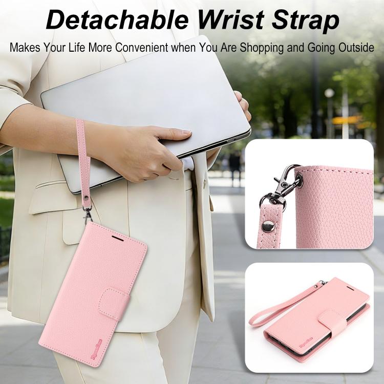 For Google Pixel 9 / 9 Pro Retro Litchi Texture Vegan Leather Magnetic Wallet Phone Case with Wrist Strap