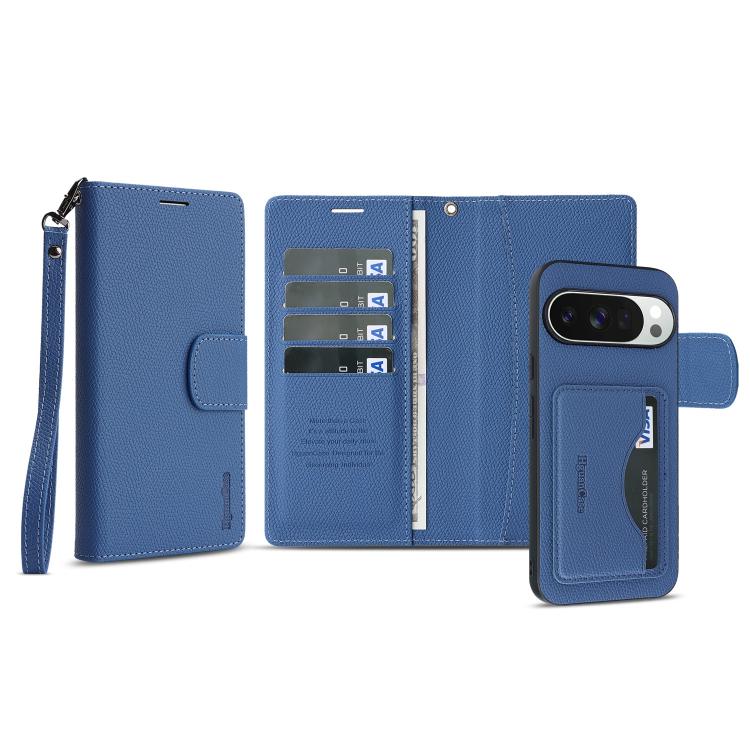 For Google Pixel 10 / 10 Pro Retro Litchi Texture Vegan Leather Magnetic Wallet Phone Case with Wrist Strap
