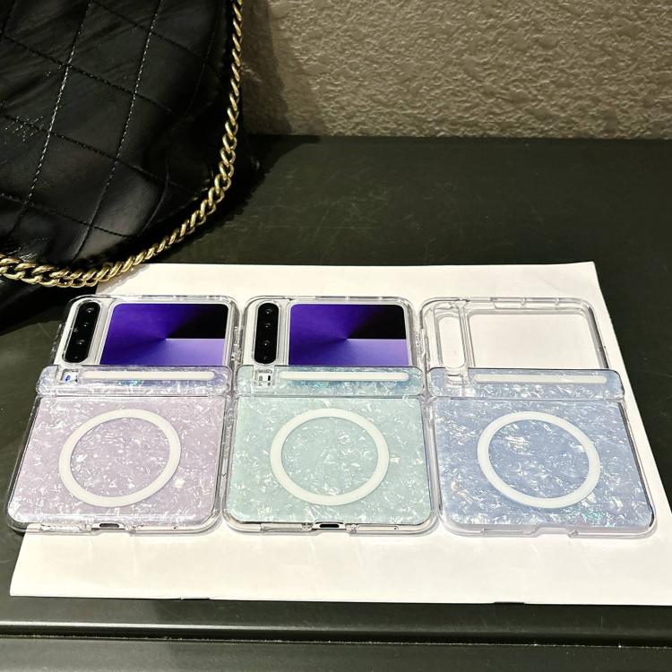 For Huawei Pura X Gilded Shell Pattern Axial Magnetic Phone Case