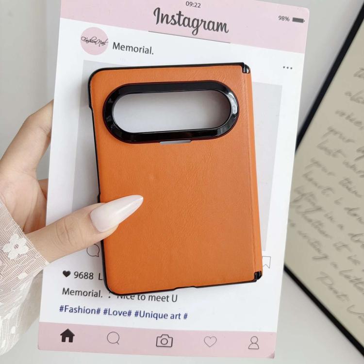 For Huawei Pura X Max Integrated Magnetic Axis Solid Color Leather Texture Phone Case