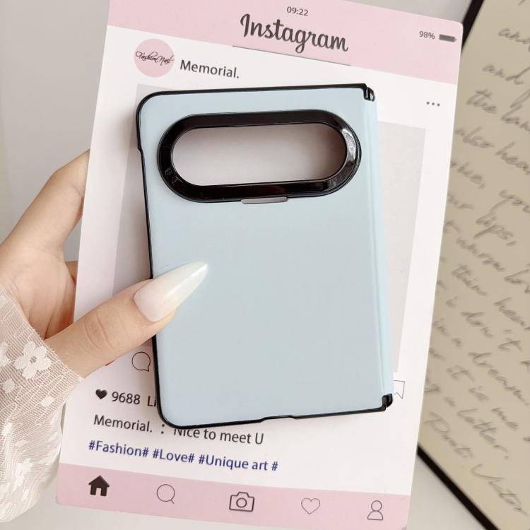 For Huawei Pura X Max Integrated Magnetic Axis Solid Color Leather Texture Phone Case