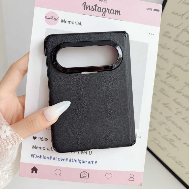 For Huawei Pura X Max Integrated Magnetic Axis Solid Color Leather Texture Phone Case