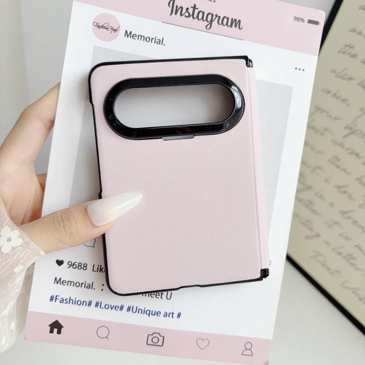 For Huawei Pura X Max Integrated Magnetic Axis Solid Color Leather Texture Phone Case