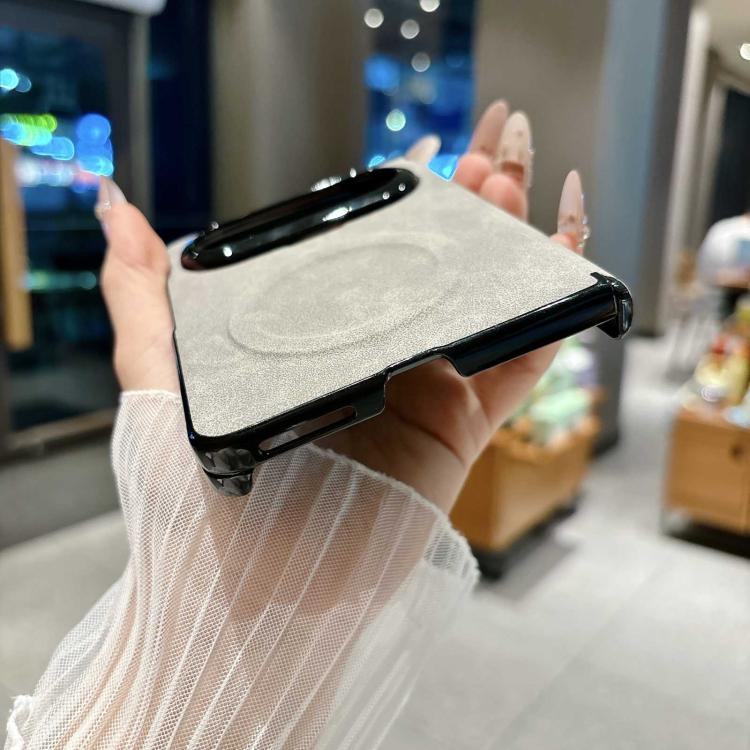 For Huawei Pura X Max Vegan Leather Axis Magnetic Shockproof Phone Case