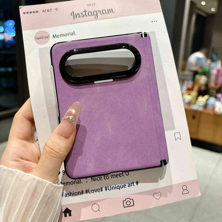 For Huawei Pura X Max Vegan Leather Axis Shockproof Phone Case