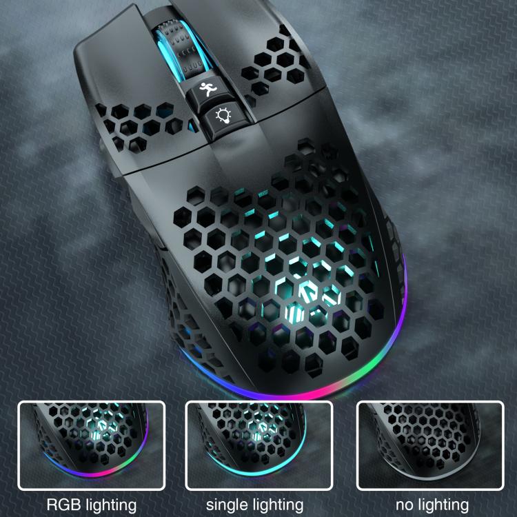 SOLAKAKA SM600 Hollowed Out RGB Tri-mode Wireless Gaming Mouse