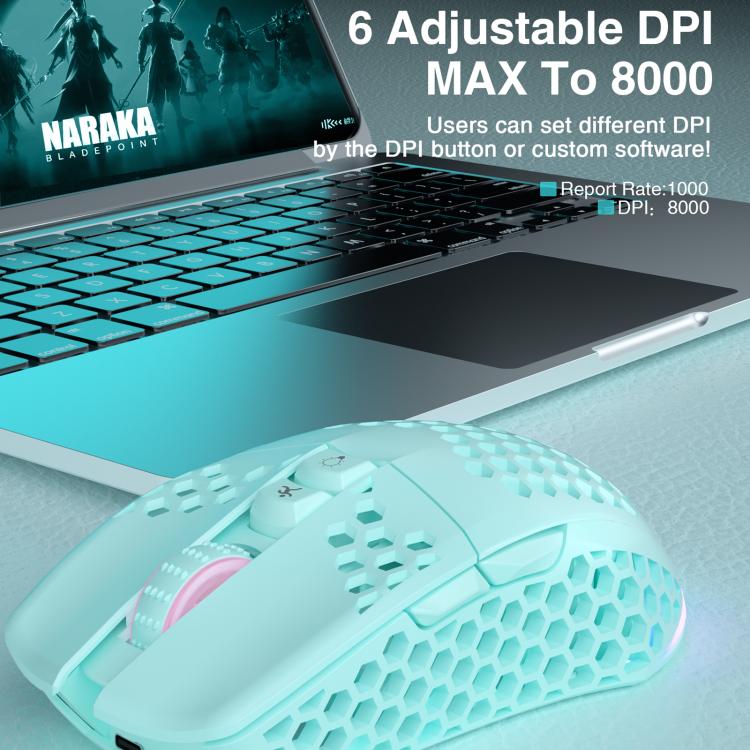SOLAKAKA SM600 Hollowed Out RGB Tri-mode Wireless Gaming Mouse