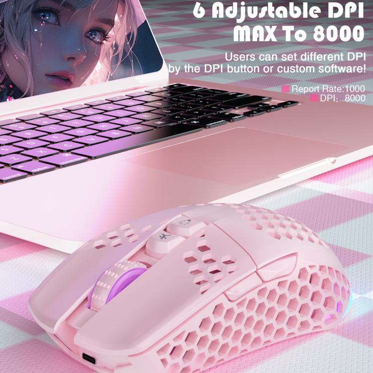 SOLAKAKA SM600 Hollowed Out RGB Tri-mode Wireless Gaming Mouse